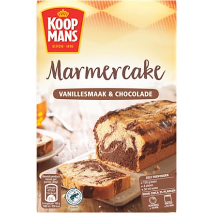 Marmercake choco & vanillesmaak bakmix