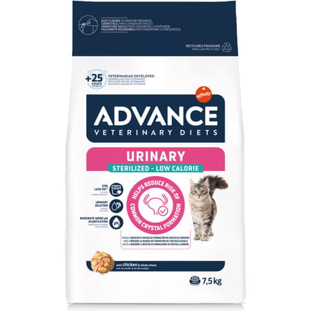 2x7,5kg Veterinary Diets Urinary Sterilized Affinity Advance Veterinary Diets Kattenvoer