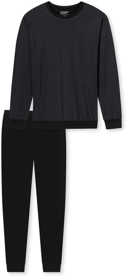 Uncover by Schiesser Lange pyjama - Heren Pyjamaset - zwart