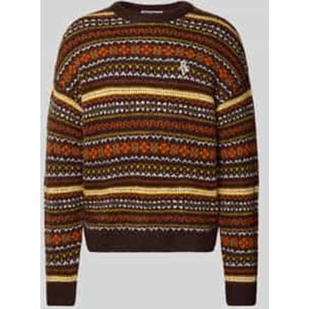 Regular fit pullover met wol in gebreide look