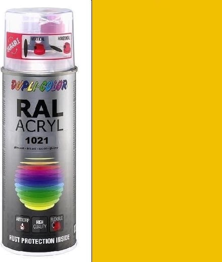 Motip Dupli-Color Spuitbus Acryl Hoogglans - RAL 1021 Koolzaadgeel