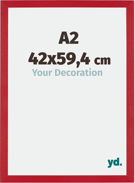 Your Decoration - Fotolijst A2 42x59,4 cm - MDF - Rood - Mura