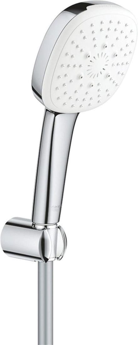 Grohe Tempesta 110 Cube Handdoucheset - diameter 11cm - 3 straalsoorten - niet verstelbaar - 150cm - chroom