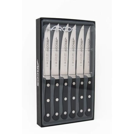 Arcos Séries Clasica - Jeu de Couteaux 6 pièces (6 Couteux à Steak) - Lame Acier Inoxydable Forgé Nitrum 120 mm - Manche
