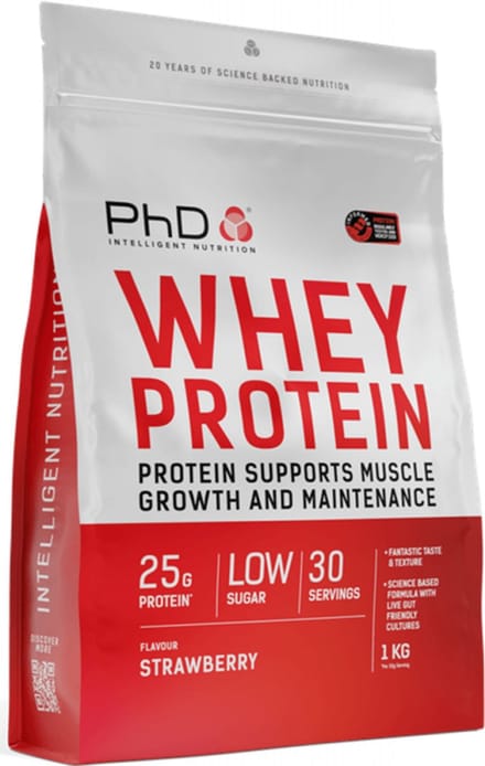 PhD Whey Protein (1000g) Strawberry - Eiwitten - Wei-eiwit concentraat