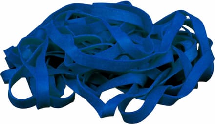 1 kg - Elastiek - Blauw - diameter 120mm - breedte 3mm - in zak - ca 470 stuks