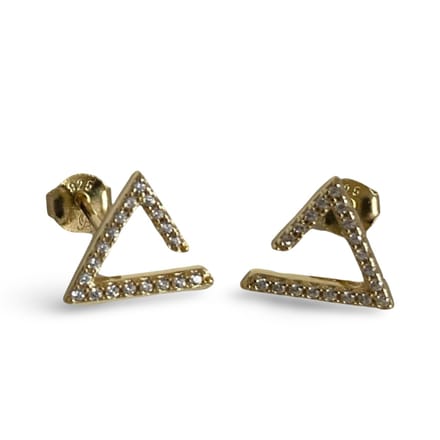 Oorsteker triangel/1.1x1.1cm/goldplated