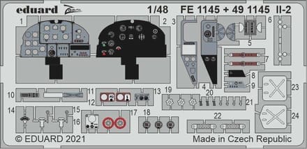 Eduard Modelbouwdecoratie - 491145 Accessoires for Il-2 - Photo-etch