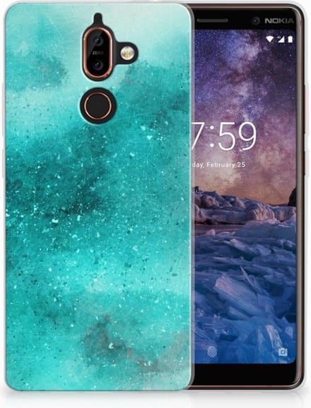 Hoesje maken Nokia 7 Plus Painting Blue