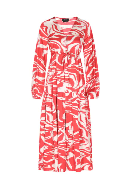 Faina Jurk Dames rood wol wit