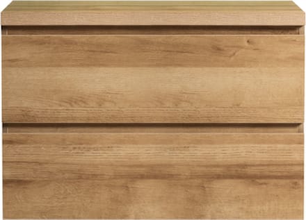 LINEA UNO - Orsa 80 - Eiken - Badmeubel - - 301578-onderkast eiken-blad eiken