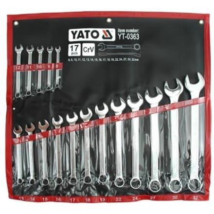 Yato YT-0363 - Ringsteeksleutelset - 17 Delig - 8-32 mm - Satijn