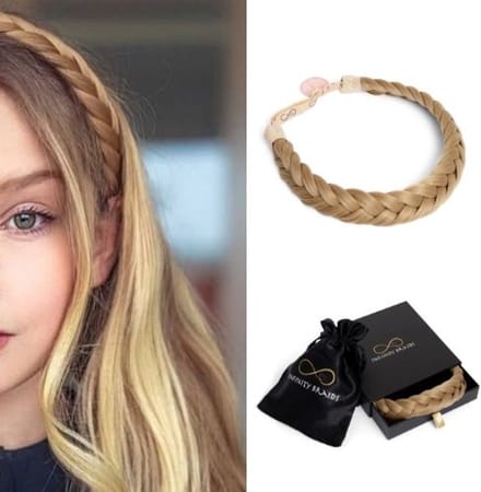 Infinity Braids - Lizzy Regular Braid - Haarband - Haarband Dames - Haarbanden - Haarband meisje - Lizzy Honey Blossom