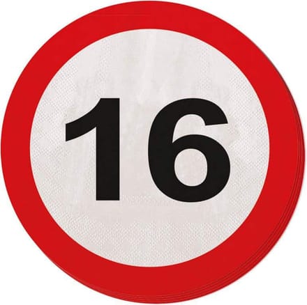 Folat - Servetten Verkeersbord 16