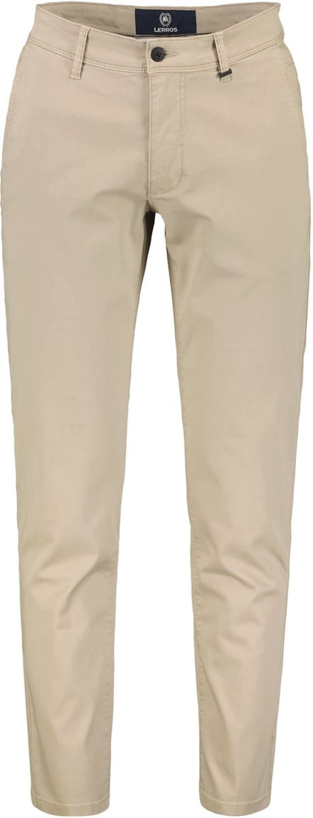 LERROS Basic chino van gestructureerde stof, slim fit , Maat: W38_L34 , Kleur: SANDY BEIGE , 80% katoen, 17% lyocell, 3% elastaan
