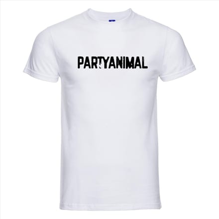 T-shirt Partyanimal | Festival | wit | Maat M