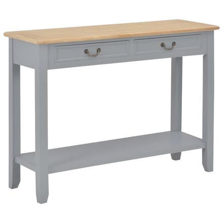 vidaXL - Wandtafel - 110x35x80 - cm - hout - grijs
