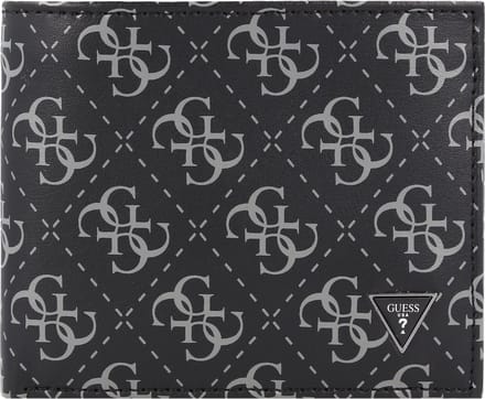 GUESS Leren portemonnee Mito Billfold Coin Wallet Dark Black zwart