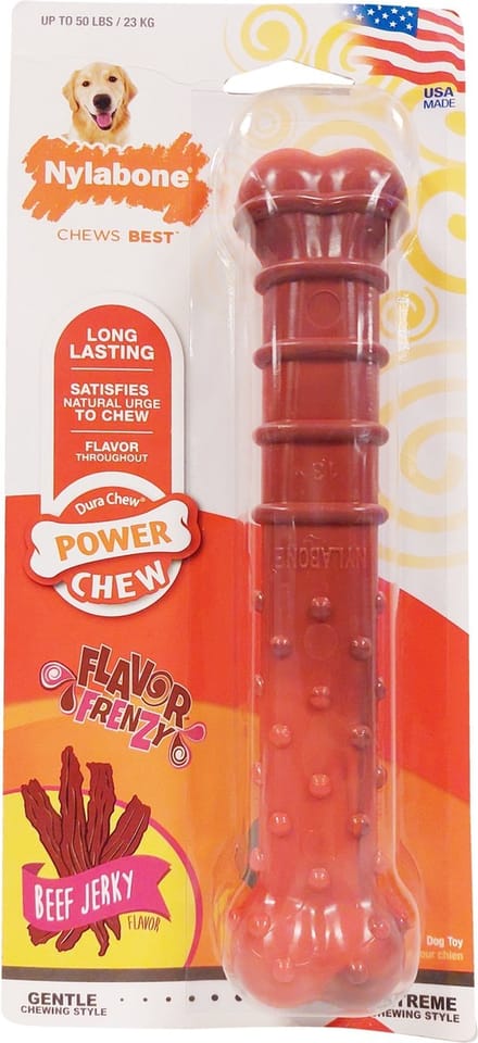 Nylabone Giant Bot Beef Jerky - Hondenspeelgoed - L