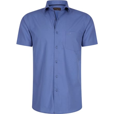 Cappuccino Italia - Heren Overhemden Palermo - Blauw - Maat XL