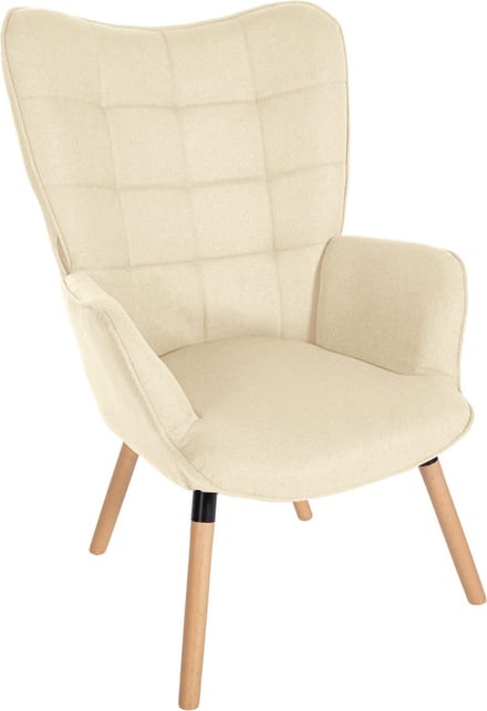 CLP Garding Fauteuil - Met armleuning - Volwassen - Stof - creme