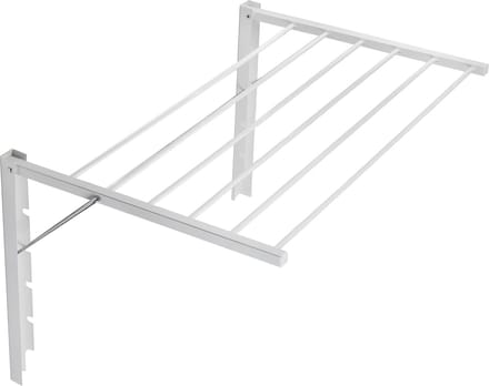 Droogrek - Opklapbare badkamerdroger aan de muur gemonteerd - 100 cm wit