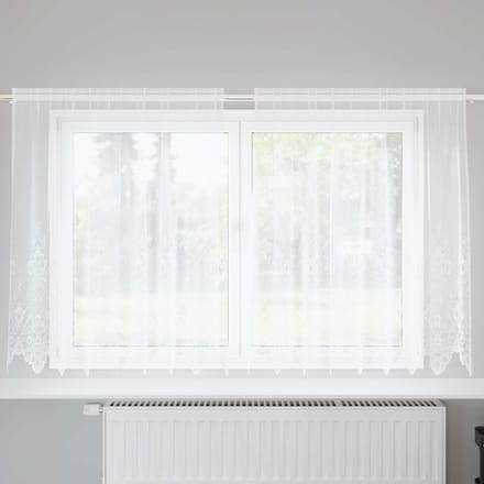 vidaXL Kantgordijn Wit 140 x 200 cm Polyester
