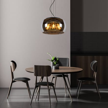 Lucide OLIVIA - Hanglamp - Ø 40 cm - 3xE27 - Fumé