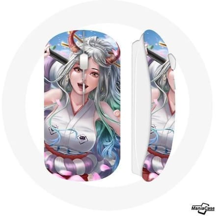 Souris Sans Fil - Yamato - One Piece - Blanc - Compatible Mac et PC - USB Wi-Fi