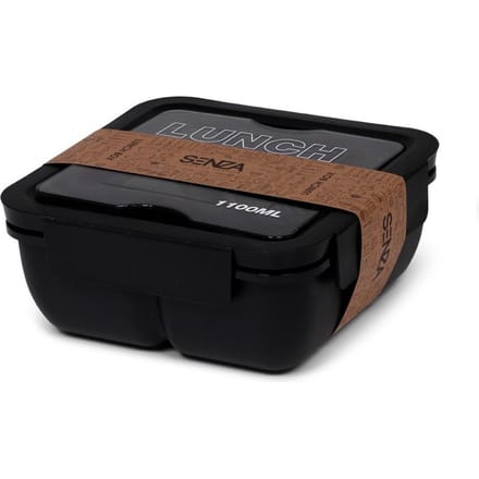 Senza Lunch box 1100 ml tarwestro zwart