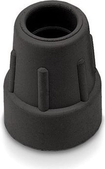 Dop wandelstok 19 mm Zwart - 2 stuks