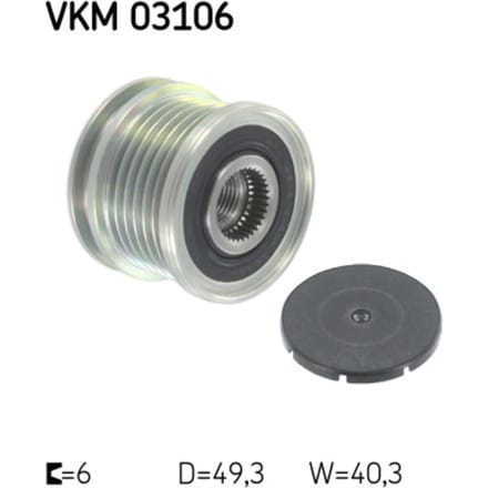 Generator vrijloop SKF VKM 03106