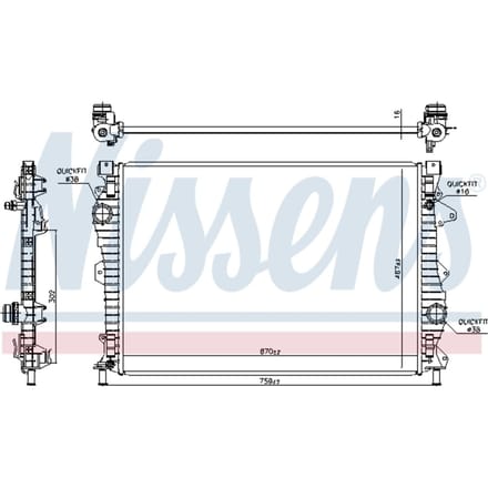 Radiator, motorkoeling NISSENS 606681
