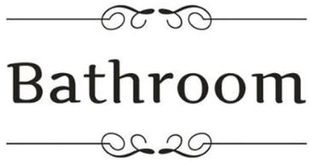Scoby - Bathroom Sticker - Muursticker - Badkamer sticker - Deursticker - Bathroom - 30/15CM