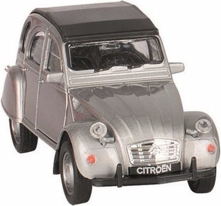 Welly Modelauto Citroen 2CV - zilver - dicht - schaal 1:36 - schaalmodel auto