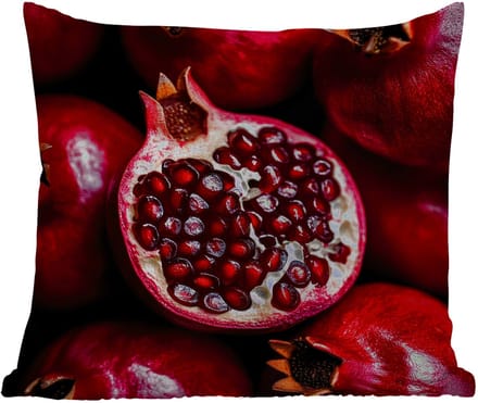 Buitenkussen Weerbestendig - Granaatappel - Rood - Fruit - 50x50 cm