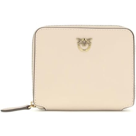 PINKO portemonnee Taylor Zip Around Wallet Beige - Smoke Grey - Antique Gold