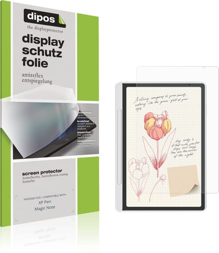 dipos – 2x Matte Beschermfolie geschikt voor XP Pen Magic Note | Krasbestendige & antireflecterende Screenprotector Ultra-Thin