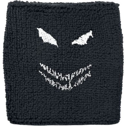 Disturbed Face - Wristband Zweetbandje zwart Katoen -