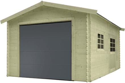 Solid Superia Traditional Sectional Garage - Geïmpregneerd Hout - Sectionale Poort - 358x508x281,5cm