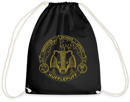 Harry Potter Huffelpuf Lineart Gymtas