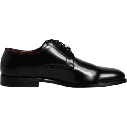Dolce & Gabbana Zwarte Kalfsleren Derby Veterschoenen voor Formele Kleding