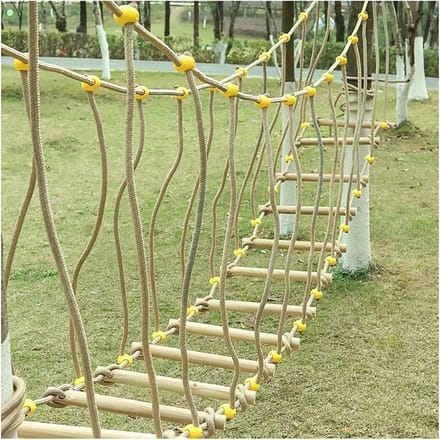 Slackline Accessoires - Hindernisbaan Touw - Buiten Spelen - Veilige Gespbevestiging - 2 Meter Lengte - Multicolor