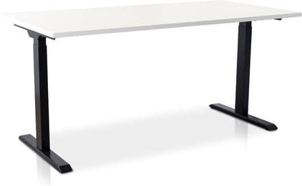 Zit-sta bureau snelslinger verstelbaar - MRC FAST FLEX | 160 x 80 cm | frame zwart - blad wit