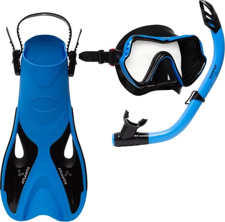 Atlantis Samana Pro Set - Snorkelset - Volwassenen - Zwart/Blauw - 42-45