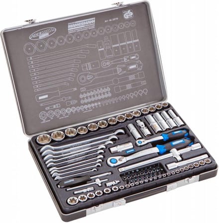 Mannesmann gereedschapset - 82-delig - Opnames 1/4" en 1/2" - Chrome Vanadium