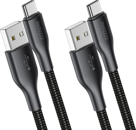 2x oplaadkabel usb C - data & opladen - Usb A naar usb C kabel - Phreeze