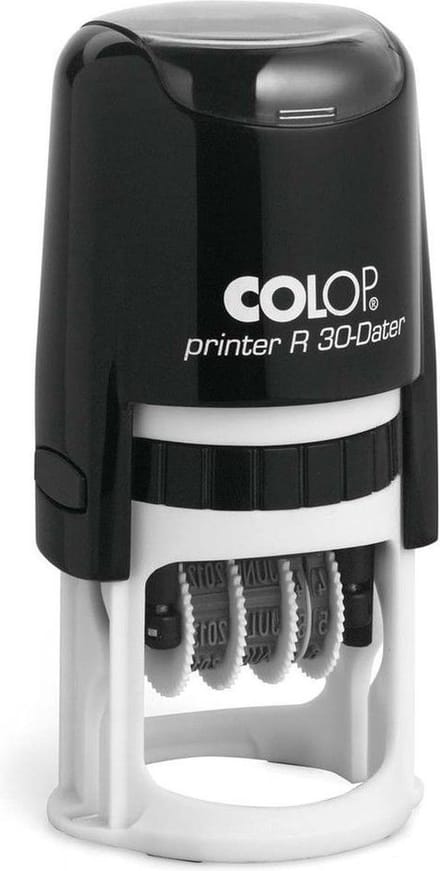 Colop Printer R30/D Blauw - Stempels - Datum stempel Nederlands - Stempel afbeelding en tekst