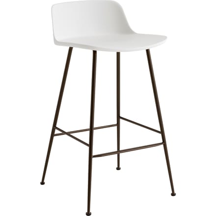 &Tradition Rely Barstoel HW81 & HW86 - wit - gebronsd - Hoogte 78,5 cm