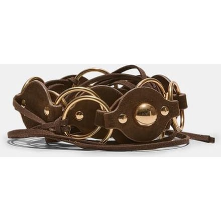 Stradivarius Brede riem met eyelets  Bruin S